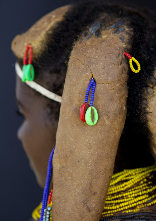 Mwila Woman With Cauris On Her Nontombi Dreadlock, Chibia Area, Angola