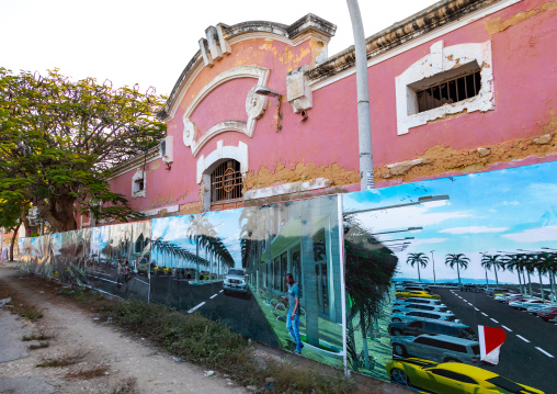 Old portuguese colonial warehouse turned into a brand new housing development, Benguela Province, Lobito, Angola