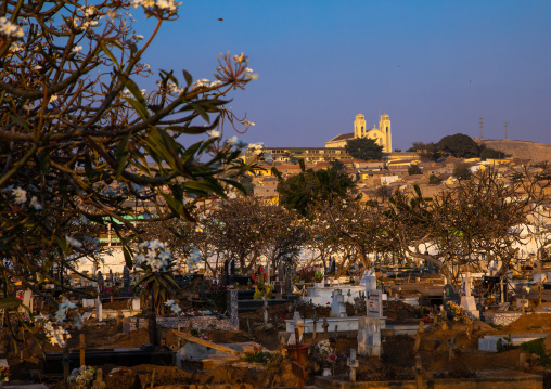 Tombs in a cemetery, Benguela Province, Catumbela, Angola