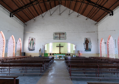 Inside an empty church, Benguela Province, Catumbela, Angola