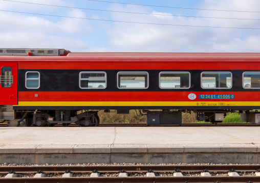 Train in a railway station, Benguela Province, Benguela, Angola