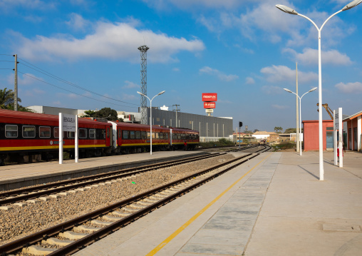 Train in a railway station, Benguela Province, Benguela, Angola