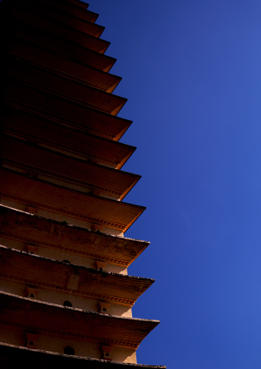 The Three Pagodas Of San Ta Si Monastery In Dali, Yunnan Province, China