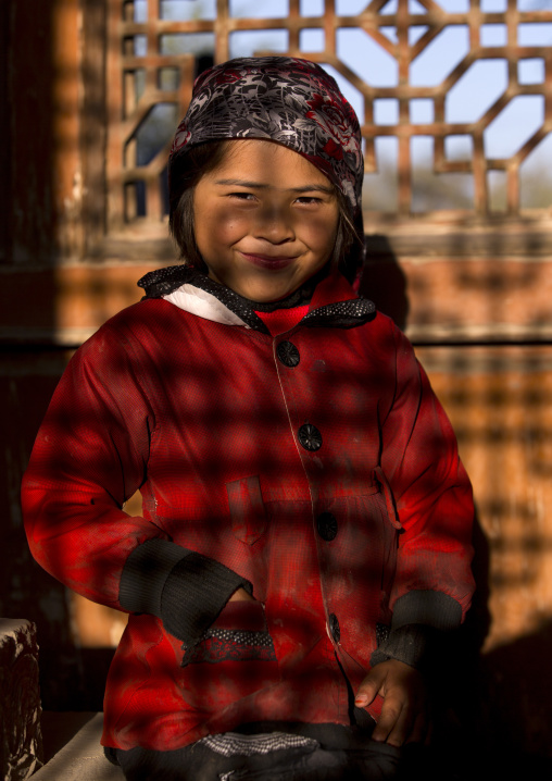 Little Uyghur Girl In Sultan Saiyidhan Tomb In Yarkand, Xinjiang Uyghur Autonomous Region, China