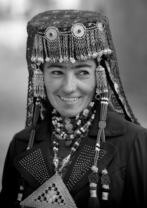 Tajik Woman with jewelery, Xinjiang Uyghur Autonomous Region, China