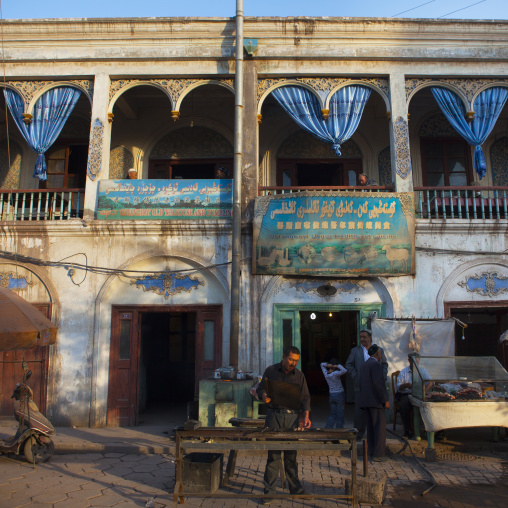 Ostangboyi Tea House, Kashgar, Xinjiang Uyghur Autonomous Region, China