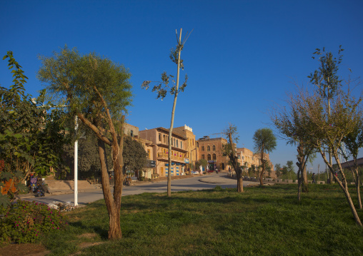 Renovated Buildings In The Old Town Of Kashgar, Xinjiang Uyghur Autonomous Region, China