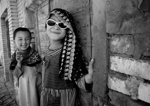 Uyghur Kids In Old Town Of Kashgar, Xinjiang Uyghur Autonomous Region, China