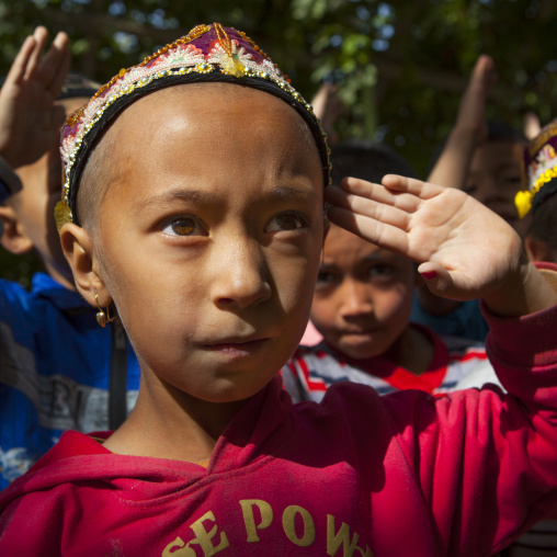 Uyghur Schoolkids, Xinjiang Uyghur Autonomous Region, China