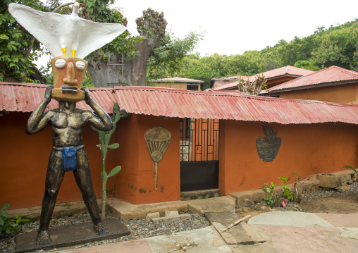 Benin, West Africa, Savalou, royal palace sponsored by muammar gaddafi