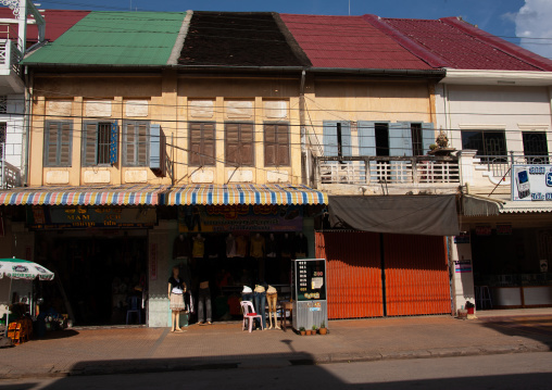 Old colonial buildings, Battambang province, Battambang, Cambodia