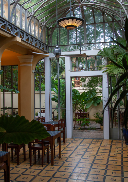 Restaurant in a former french colonial house, Battambang province, Battambang, Cambodia