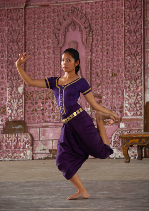 Cambodian dancer during a training session of the National ballet, Phnom Penh province, Phnom Penh, Cambodia