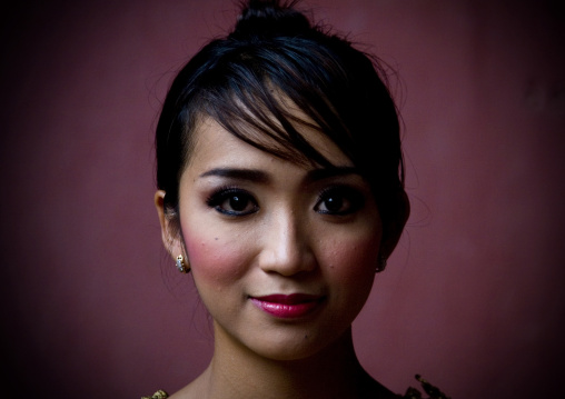 Cambodian dancer during a training session of the National ballet, Phnom Penh province, Phnom Penh, Cambodia