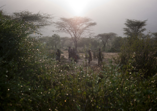 Gathering Of Banna People In A Glade Ethiopia