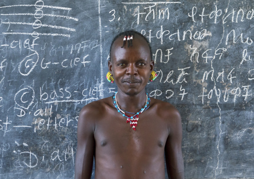 Hamer Tribe Kid In A School, Turmi, Omo Valley, Ethiopia