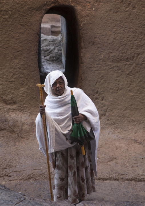 Pilgrim In Bethe Medhaniale Church, Lalibela, Ethiopia