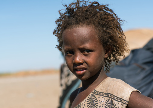 Portrait of an afar tribe girl, Afar region, Assayta, Ethiopia