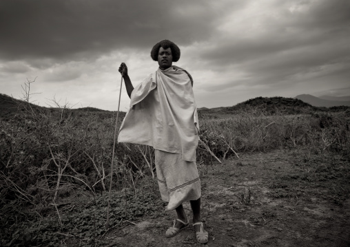 Karrayyu Man Holding A Stick, Ethiopia