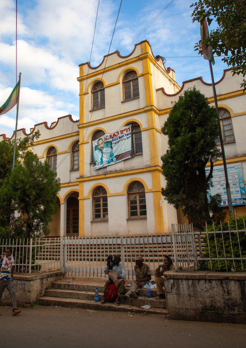 Old house tuned into a governement office in the old town, Harari region, Harar, Ethiopia