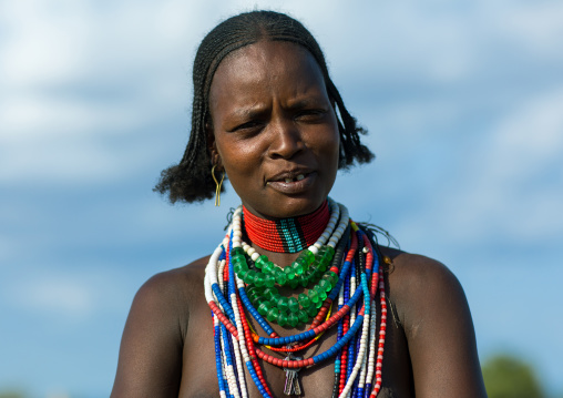 Portrait of an Erbore tribe woman, Omo valley, Murale, Ethiopia