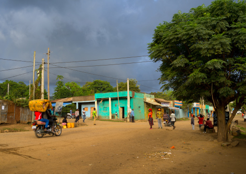Street scene in the town center, Omo valley, Jinka, Ethiopia