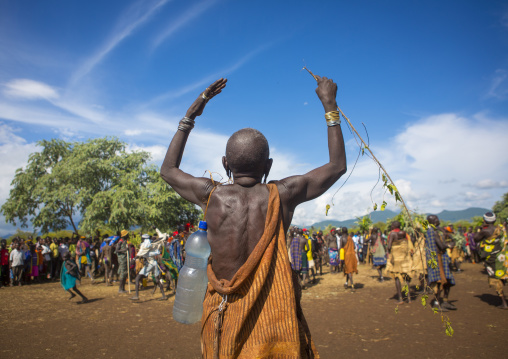 Bodi Tribe People During Kael Ceremony, Hana Mursi, Omo Valley, Ethiopia