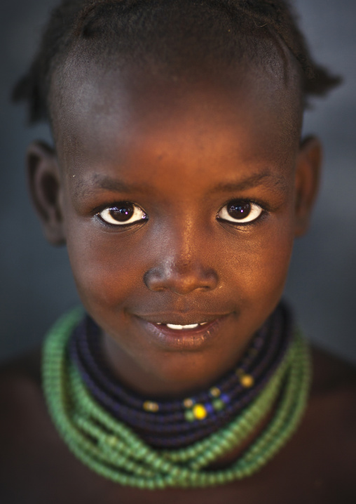 Dassanech Tribe Girl, Omorate, Omo Valley, Ethiopia