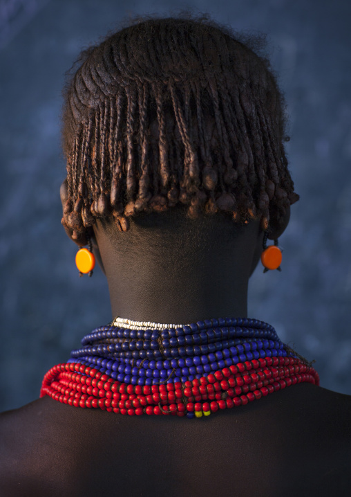 Dassanech Tribe Young Woman, Omorate, Omo Valley, Ethiopia