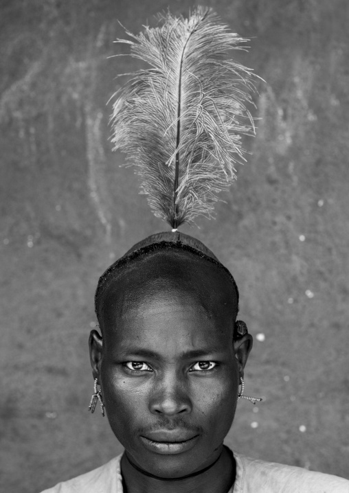 Hamer Man With Feather On His Head, Dimeka, Omo Valley, Ethiopia