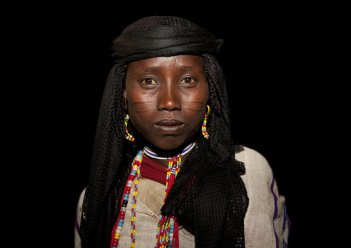 Portrait Of A Karrayyu Tribe Woman With Scarifications On Her Cheeks During Gadaaa Ceremony, Metahara, Ethiopia