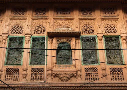 Old balcony of a haveli, Rajasthan, Jodhpur, India