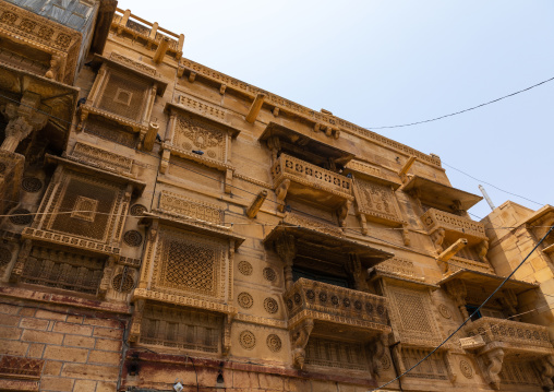 Old haveli balcony, Rajasthan, Jaisalmer, India