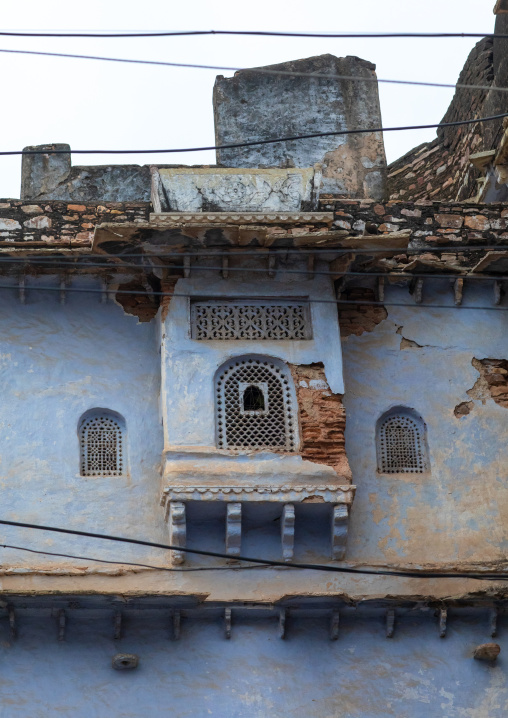 Old blue house of a brahmin, Rajasthan, Bundi, India