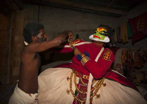 Backstage With Kathakali Dancers In Fort Kochin, India