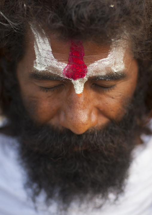 Man Praying, Maha Kumbh Mela, Allahabad, India