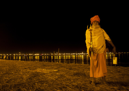 Pilgrim At Maha Kumbh Mela, Allahabad, India