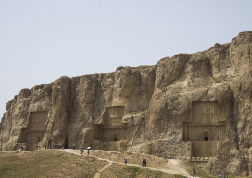 Achaemenian royal tombs in naqsh-e rustam necropolis, Fars province, Shiraz, Iran