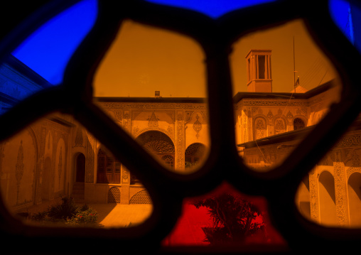 The stained glass windows of tabatabaei historical house, Isfahan province, Kashan, Iran