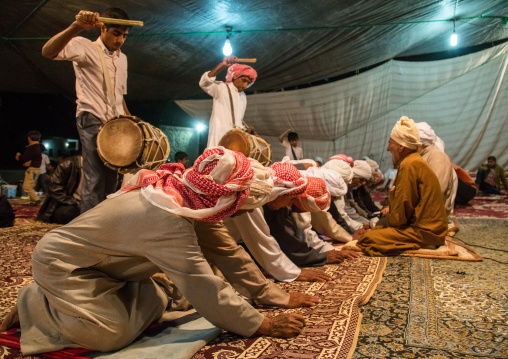 men dancing during a wedding ceremony, Qeshm Island, Tabl , Iran