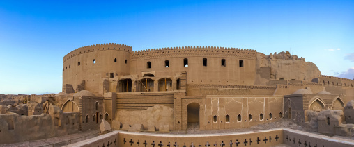 panorama of the old citadel of arg-é bam, Kerman Province, Bam, Iran