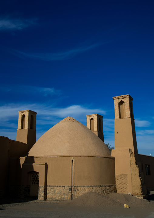 wind towers used as a natural cooling system for water reservoir, Ardakan County, Aqda, Iran