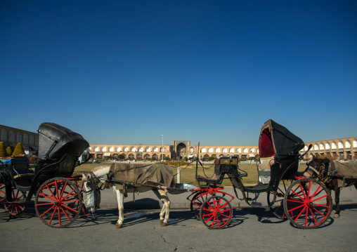 horse drawn coach in naqsh-e jahan square, Isfahan Province, isfahan, Iran