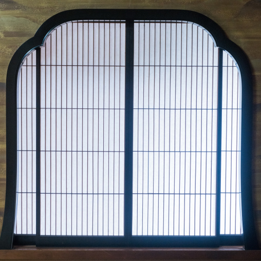 Window in kyu asakura traditional japanese house from taisho era, Kanto region, Tokyo, Japan