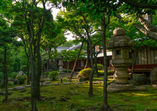 Garden of kyu asakura traditional japanese house from taisho era, Kanto region, Tokyo, Japan