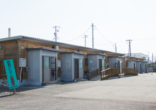 Temporary housing occupied by those displaced by the tsunami, Fukushima prefecture, Tomioka, Japan