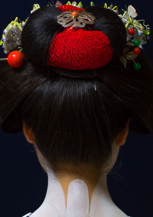 16 Years old maiko called chikasaya neck, Kansai region, Kyoto, Japan