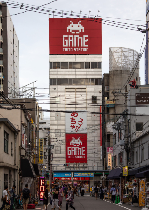 Game Taito station building, Kansai region, Osaka, Japan