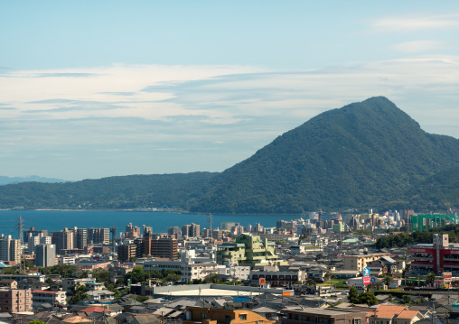 Cityscape and coastline, Oita Prefecture, Beppu, Japan