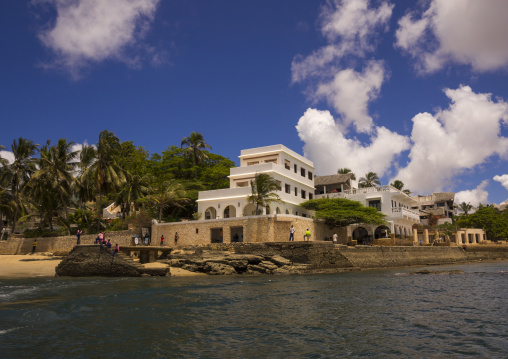 Houses, Hotels and boats on the waterfront, Lamu county, Shela, Kenya